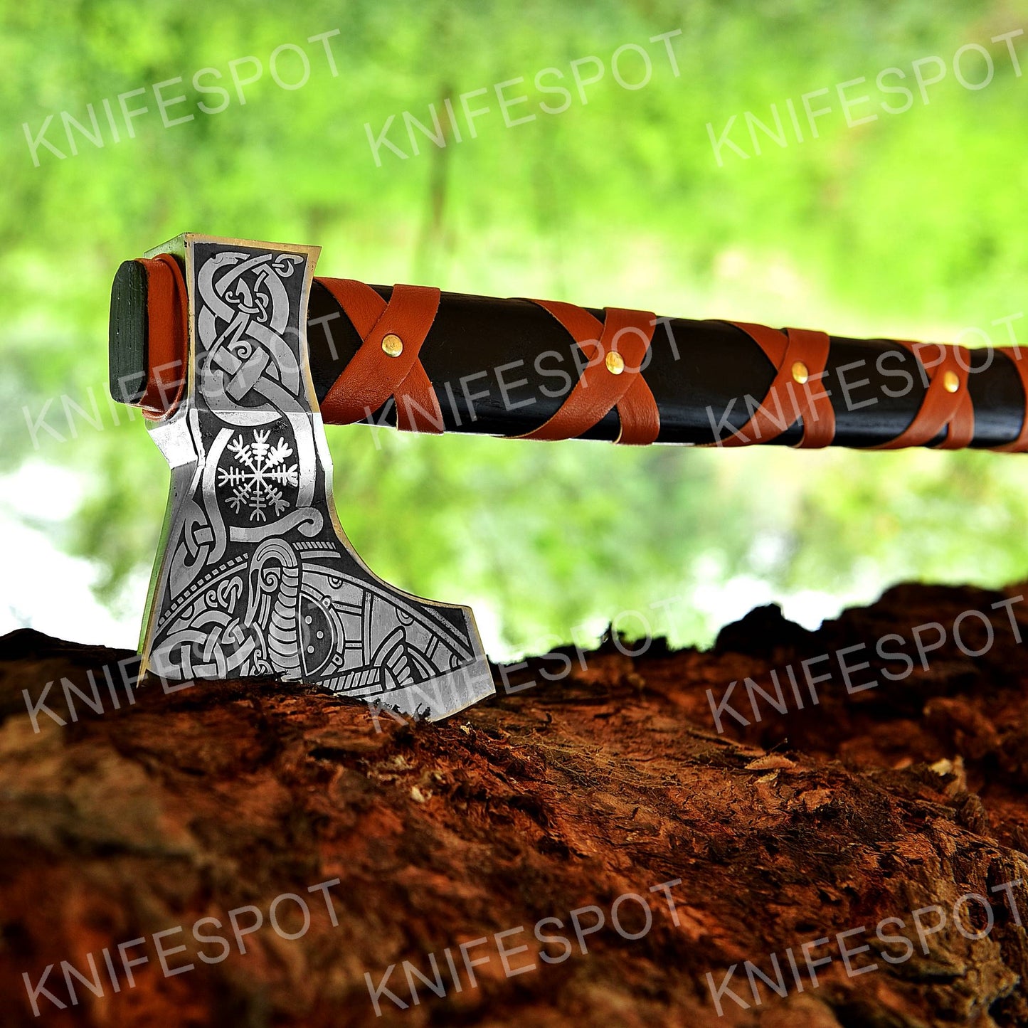 Custom Handmade RAGNAR VIKING AXE Carbon Steel Hand Forged Battle Beard W Sheath