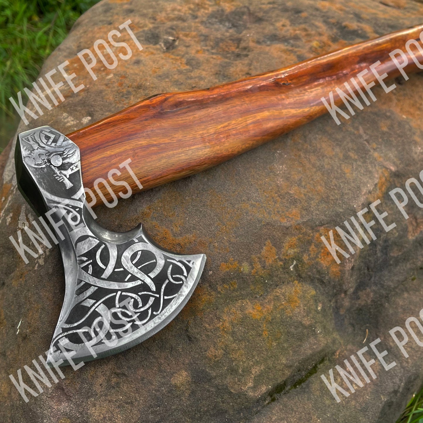 Custom Handmade RAGNAR VIKING AXE Carbon Steel Hand Forged Battle Beard W Sheath