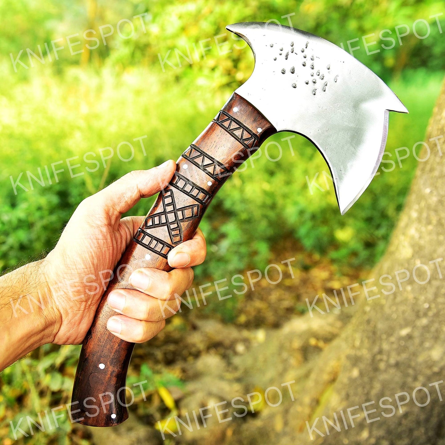 16.0" Outdoor Axe Camping Tactical Tomahawk Hatchet Blade Survival